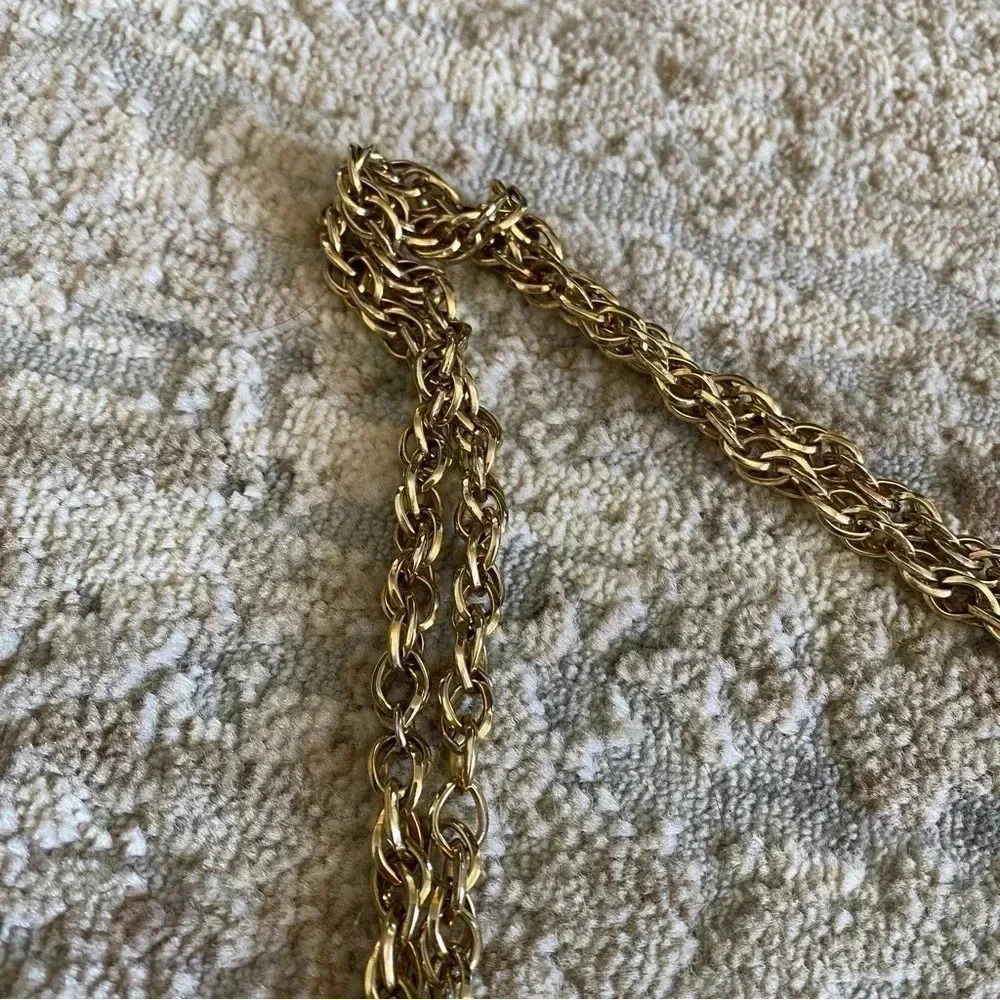 Whiting & Davis Vintage Mesh Metal Purse Shoulder Bag Gold Chain Strap - Picture 3 of 14